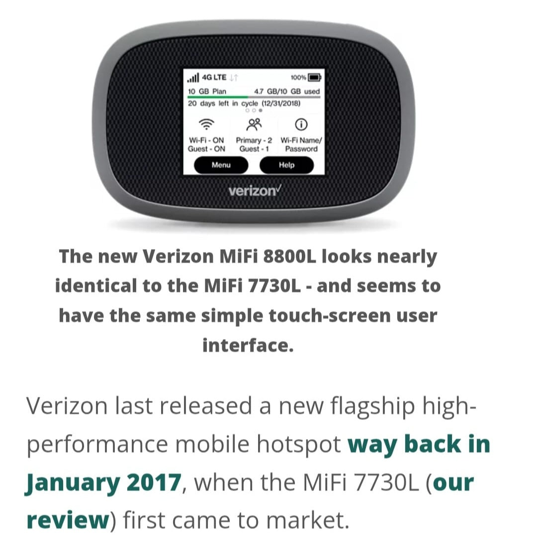Verizon Pocket wifi Device